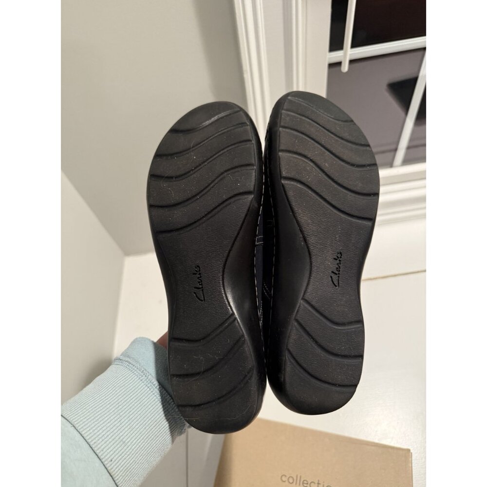 Clarks Cora Poppy Loafers Slip On Black Leather Size US 10 EU 41.5 $90 [jb] - Picture 11 of 16